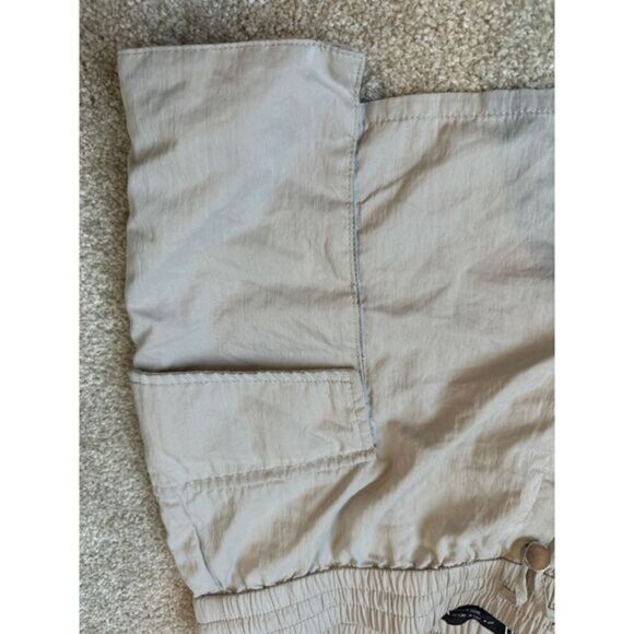 Zara Light Gray Cargo Shorts‎ Elastic Waist Casual Summer Wear M - Picture 2 of 6